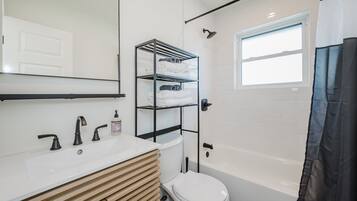 Hair dryer, towels