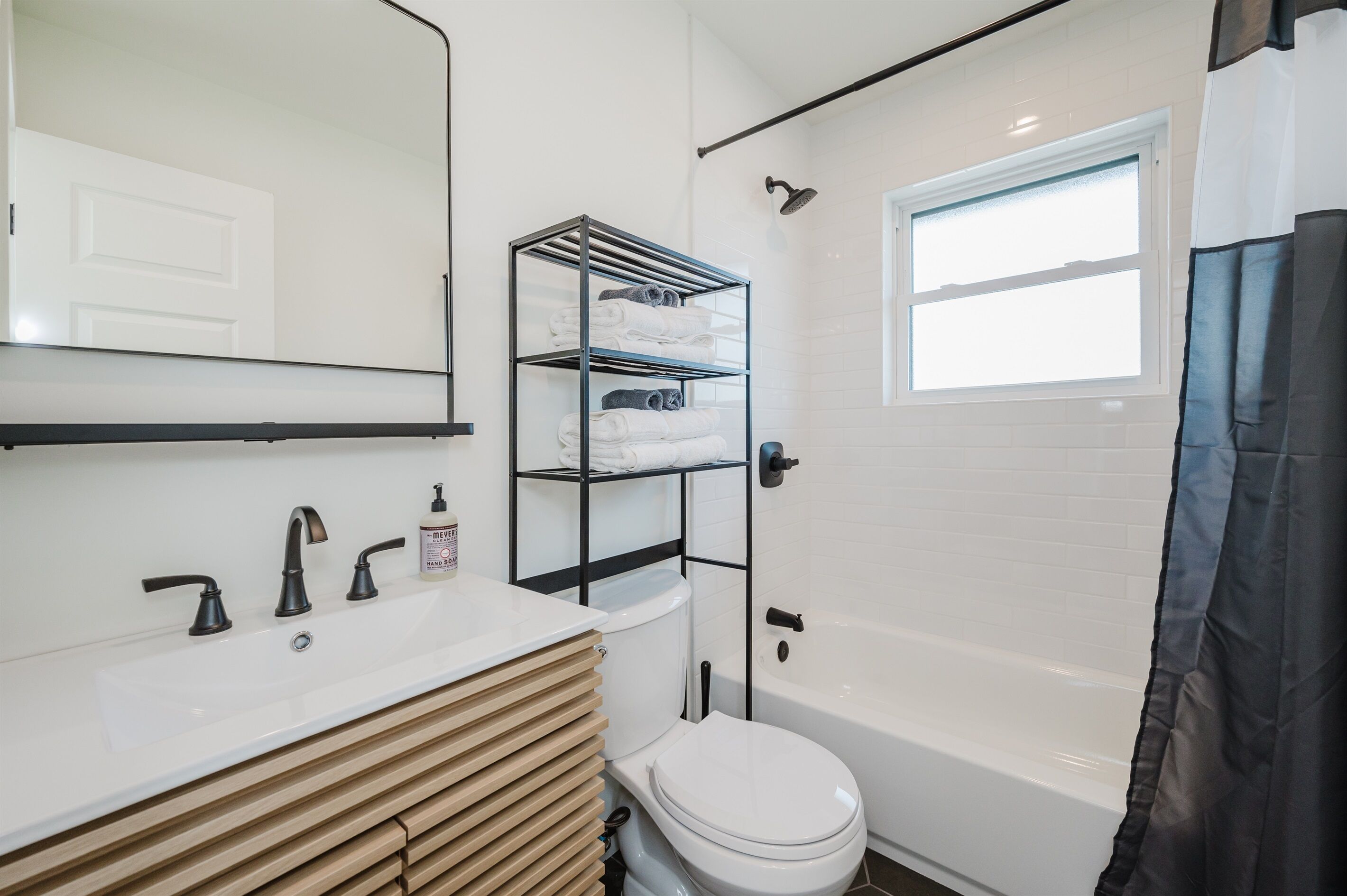 Hair dryer, towels