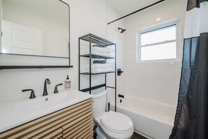 Hair dryer, towels