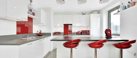 Microwave, oven, stovetop, dishwasher