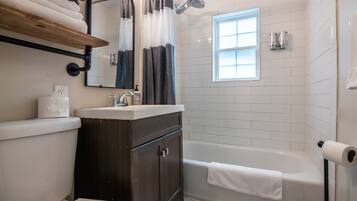 Hair dryer, towels