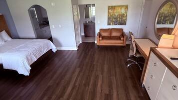 Desk, free WiFi, bed sheets