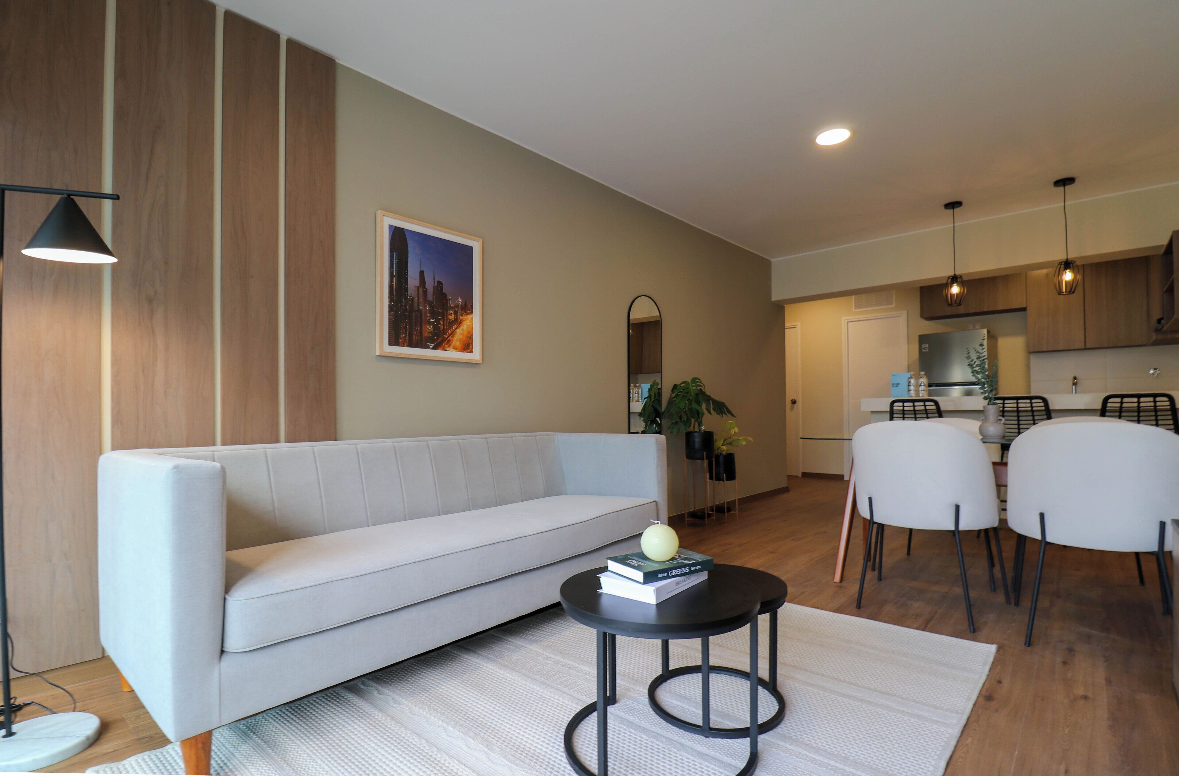 Apartment, 2 Bedrooms (804) | Living room | 55-inch flat-screen TV with digital channels