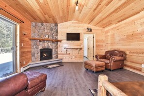 Smart-tv en een open haard