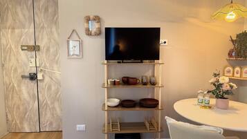 1 bedroom, desk, laptop workspace, blackout curtains