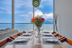 City Apartment, Balcony, Sea View | Dining room - Apartments with Beach Access (Nuevo Nayarit)