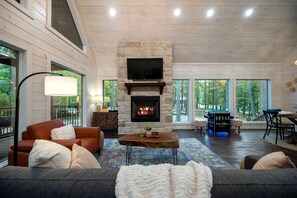 Smart TV, fireplace, video games