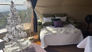 Luxury Tent, 1 King Bed with Sofa bed, Bathtub, Mountain View | Living area - Monteverde Rainforest Domes (Monteverde)