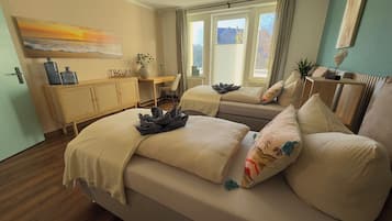 2 slaapkamers, een strijkplank/strijkijzer, wifi, beddengoed