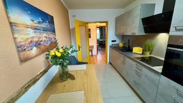 Microondas, horno, placa de cocina, lavavajillas