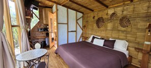 Baita Deluxe, 1 letto king, patio, vista montagna