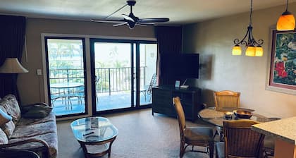 Panoramic view. 1-bedroom resort with WiFi and fitness room in lovely Koloa