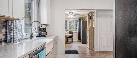 Microwave, oven, stovetop, dishwasher