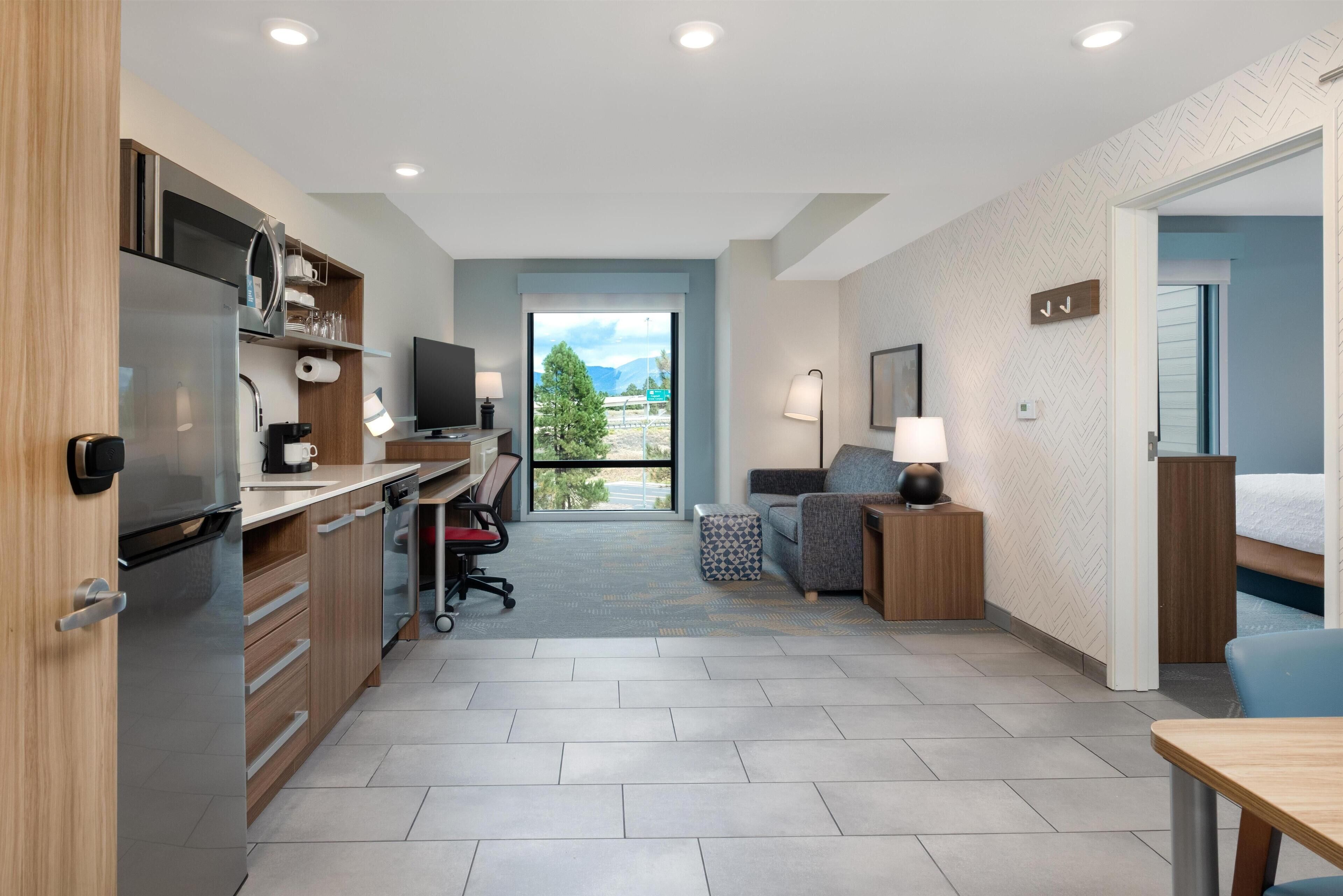 50-inch flat-screen TV with cable channels, Netflix, streaming services