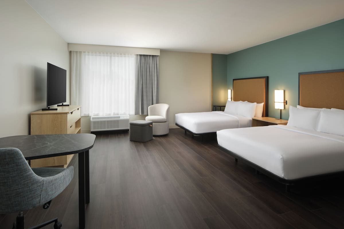Studio Suite, 2 Queen Beds, Accessible, Bathtub (Mobility) | Free WiFi, bed sheets
