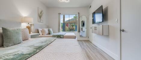 1 habitación, tabla de planchar con plancha, wifi gratis y ropa de cama