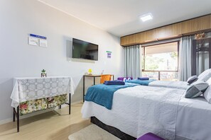 1 slaapkamer, een bureau, een strijkplank/strijkijzer, wifi