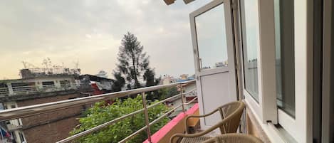 Deluxe Double Room, Balcony, City View | Terrace/patio