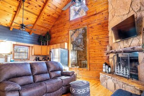 TV connectée, cheminée