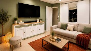 TV, DVD player, offices