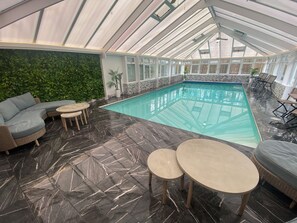 Indoor pool, a heated pool
