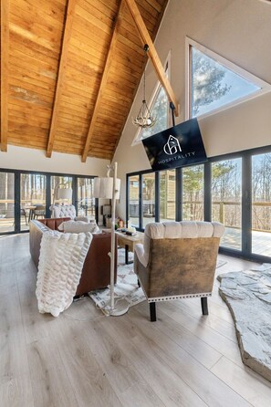 TV connectée, cheminée