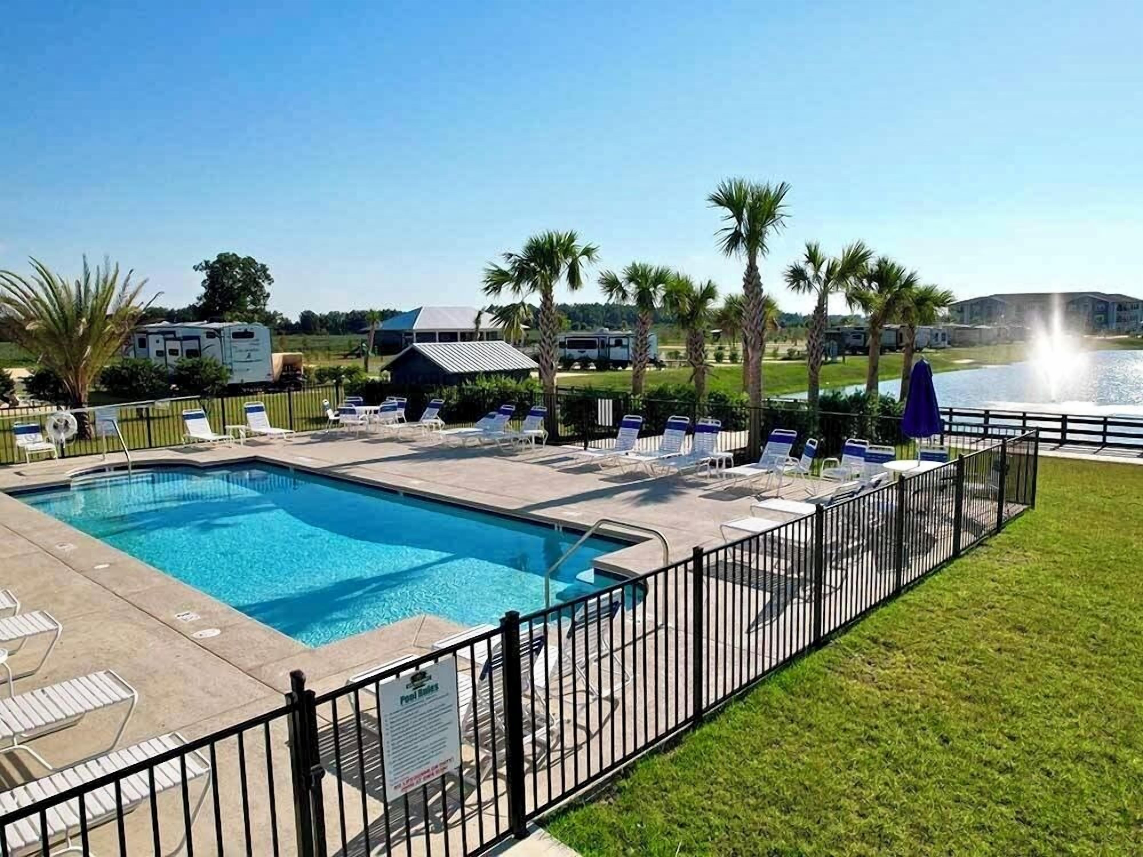A heated pool
