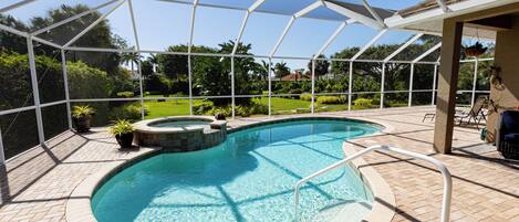 A heated pool