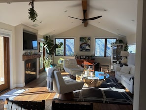 Smart TV, books, stereo