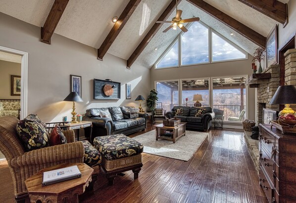 TV, fireplace, video games