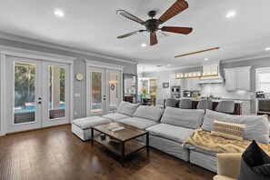 Smart TV, fireplace, video games, computer monitors