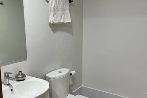 Dusche, Haartrockner, Bidet, Handtücher