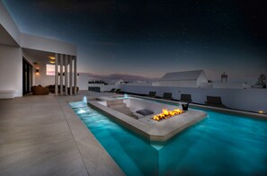 A heated pool