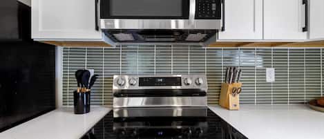 Microwave, oven, stovetop, dishwasher