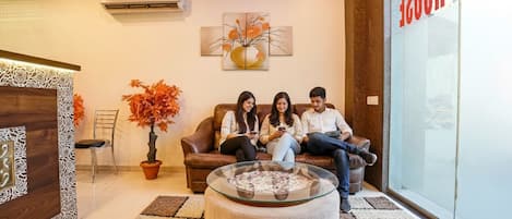 Sitteområde i lobbyen