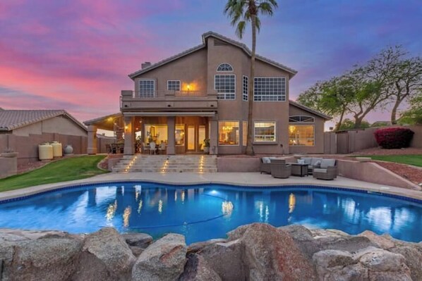 A heated pool