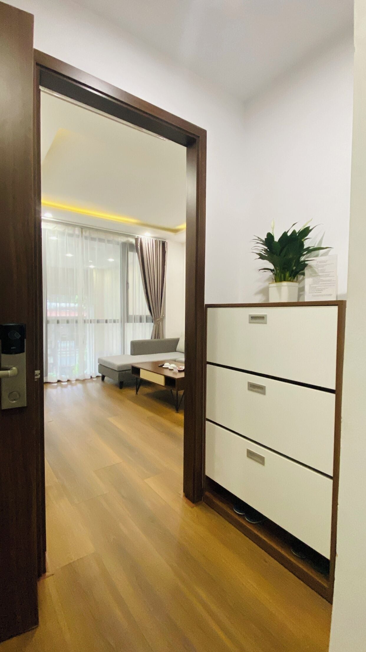 Standard Apartment, Courtyard View | Living area | 45-inch LCD TV with cable channels