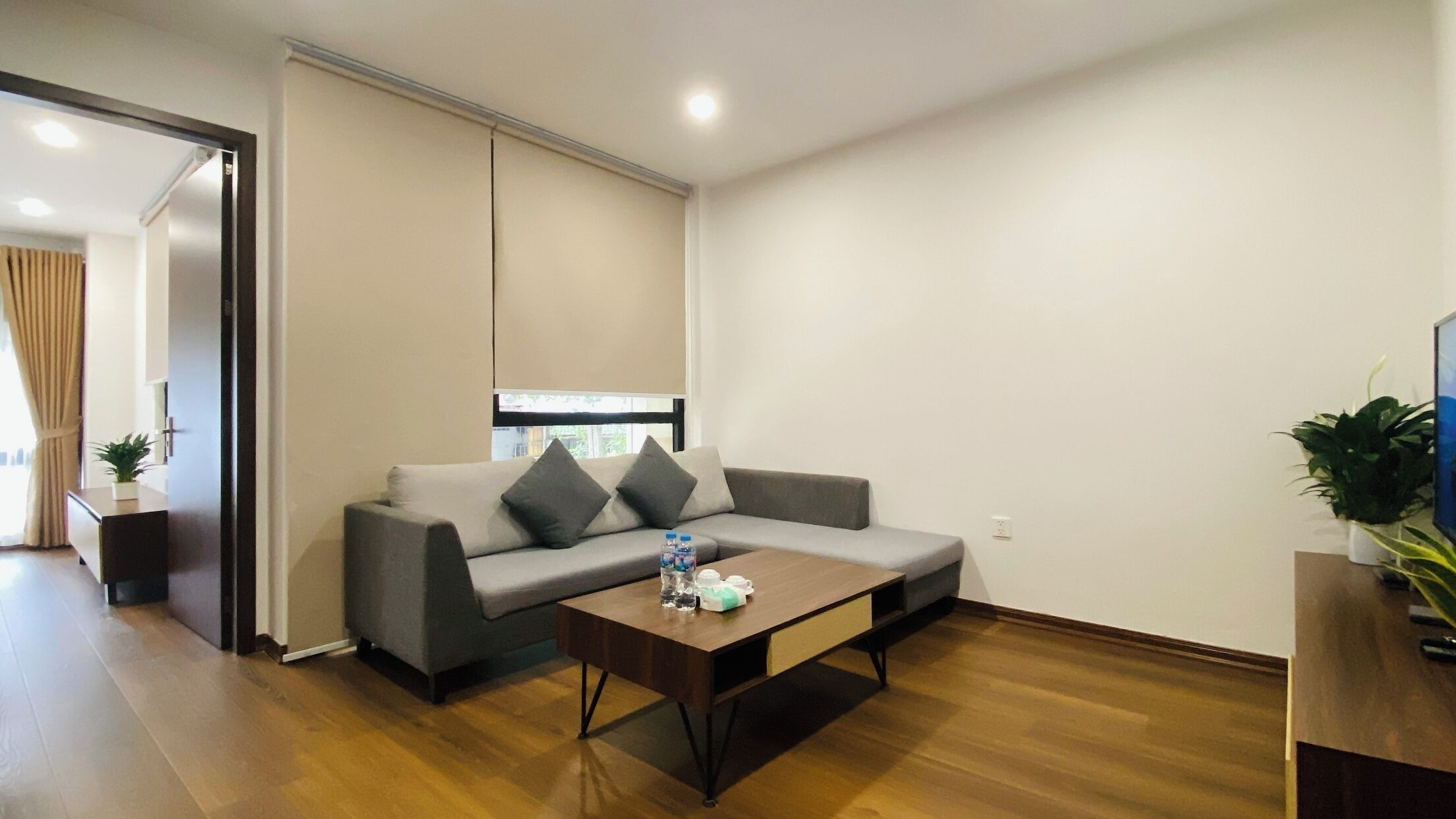 Lägenhet Classic - kök - utsikt mot staden | Vardagsrum | 45-tums LCD-tv med kabelkanaler