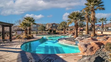 Seasonal outdoor pool, open 8:00 AM to 10:00 PM, free pool cabanas