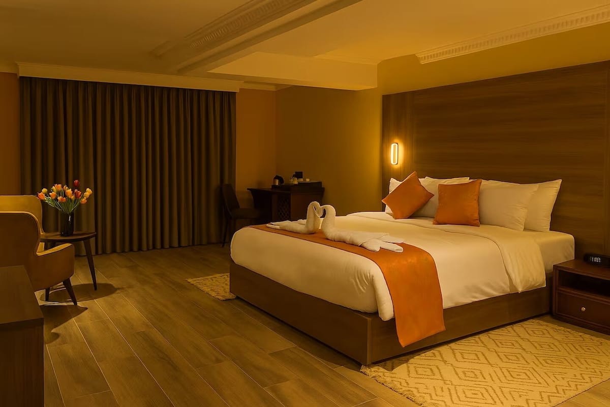 Premium bedding, down duvets, memory-foam beds, individually decorated