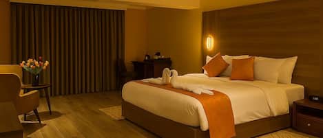 Premium bedding, down duvets, memory-foam beds, individually decorated
