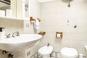 Een douche, een haardroger, een bidet