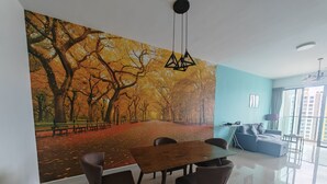 舒適公寓, 2 間臥室, 陽台, 城市景觀 | 餐廳