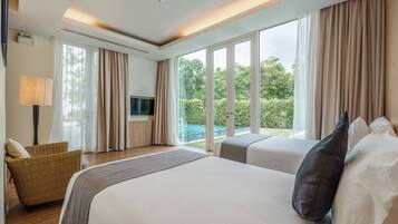 3 Bedroom Pool Villa with Kitchen | In-room safe, blackout curtains, iron/ironing board, free WiFi