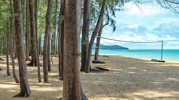 On the beach, free beach shuttle