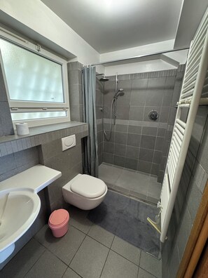 Secador de pelo, toallas, jabón y papel higiénico