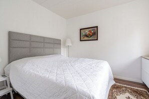 Superior Apartment, 1 Bedroom, Courtyard View, Ground Floor | 1 bedroom, desk, laptop workspace, iron/ironing board