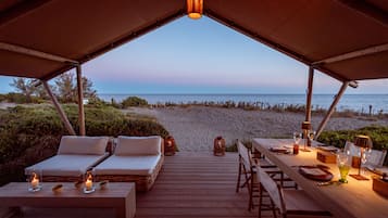 Familienzelt, Strandblick | Blick auf das Wasser