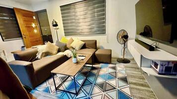 Ferienhaus, 2 Schlafzimmer, barrierefrei | Wohnzimmer
