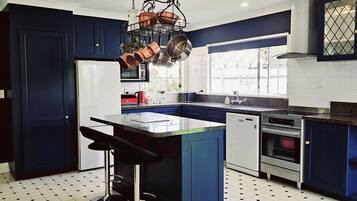 Fridge, microwave, toaster